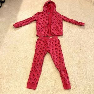 Tea Collection size 7 sweatpants and matching zip hoodie